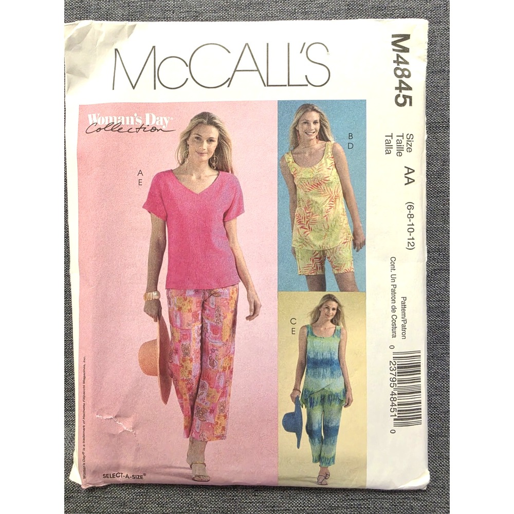 McCalls M4845 Woman's Day Collection Size AA 6-8-10-12